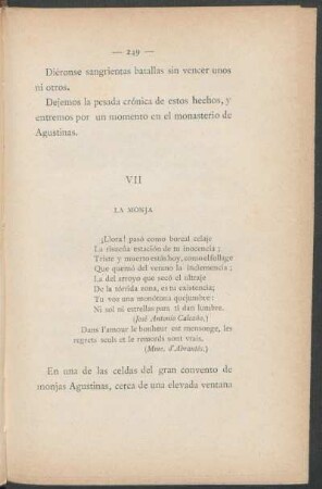 VII - La monja