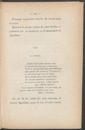 VII - La monja