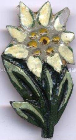 WHW-Abzeichen, Alpenblumen: Edelweiß, Straßensammlung im Gau 19 München-Oberbayern, 16. und 17. November 1935