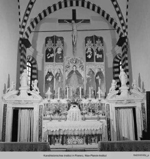 Polyptychon mit Schutzmantelmadonna und Heiligen