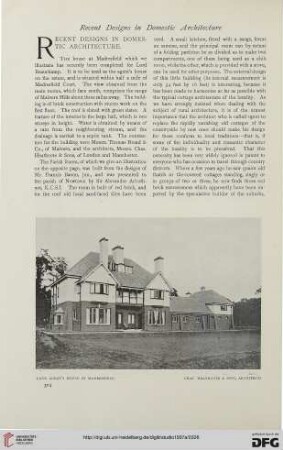 40: Some recent design in domestic architecture