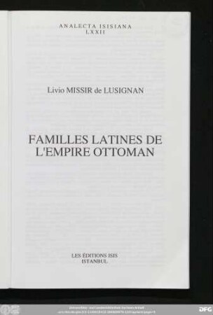 Familles latines de l'empire ottoman