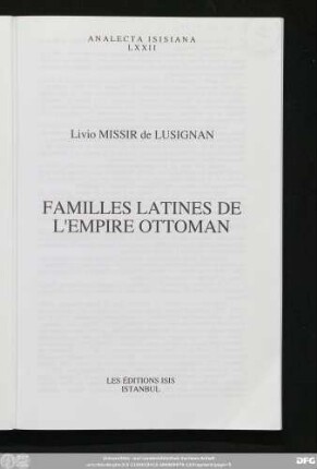 Familles latines de l'empire ottoman