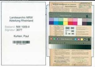 Entnazifizierung Paul Kuhlen , geb. 12.08.1911 (Arzt)
