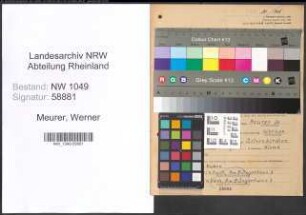 Entnazifizierung Werner Meurer , geb. 20.07.1907 (Zahnarzt)