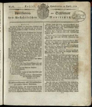 No. 76, Sonnabend den 19. Septbr. 1812