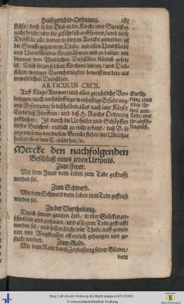 Mercke den nachfolgenden Beschluß eines jeden Urtheils.