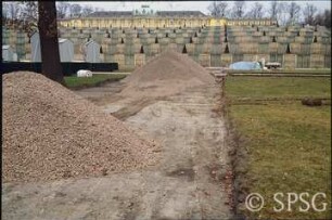 Potsdam, Park Sanssouci, Sanierungsmaßnahme im Bereich des Parterres Große Fontäne.