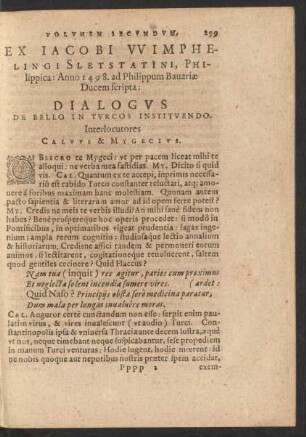 Ex Jacobi Wimphelingi Sletstatini, Philippica: Anno 1498. ad Philippica Bavariae ...