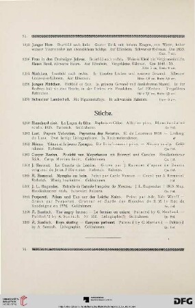 Stiche (Nr. 1260-1273)