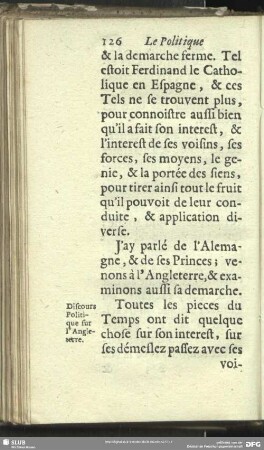 Discours Politique sur l´Angleterre