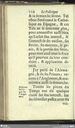 Discours Politique sur l´Angleterre
