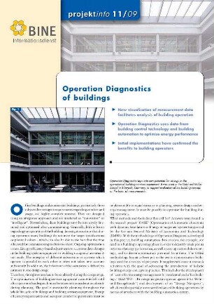 Operation Diagnostics of buildings.