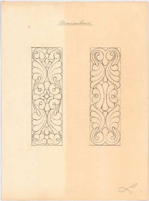 Stiftskirche, Marienborn Umbau: Orgel: rechteckige Ornamente