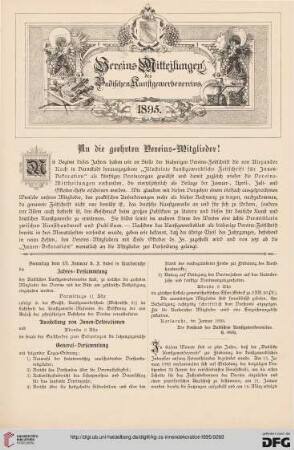 Vereins-Mitteilungen des Badischen Kunstgewerbevereins