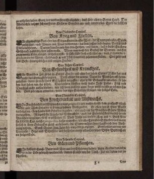 Das Zehende Capitel. Von Säen und Pflantzen
