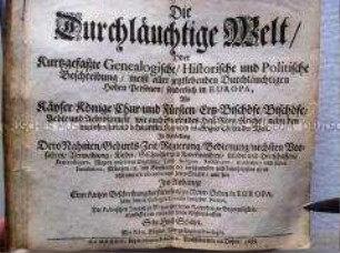 Genealogische Tafeln der geistlichen und weltlichen Herrscherhäuser Europas