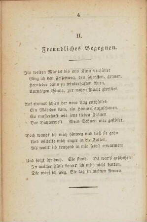 II. Freundliches Begegnen.