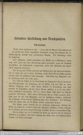Besondere Herstellung von Druckplatten