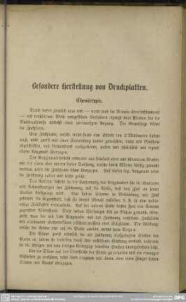Besondere Herstellung von Druckplatten
