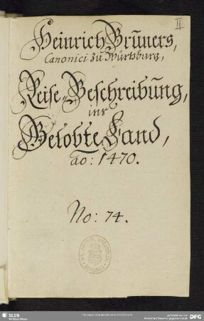 Pilgerfahrt ins Heilige Land - Mscr.Dresd.P.216
