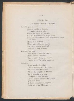 Escena IV. : Los mismos, menos Sardetti