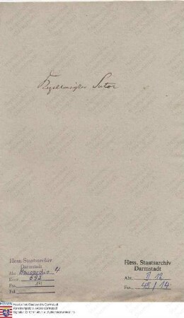 Sutor, [Wilhelm], Kapellmeister in Hannover und Stuttgart