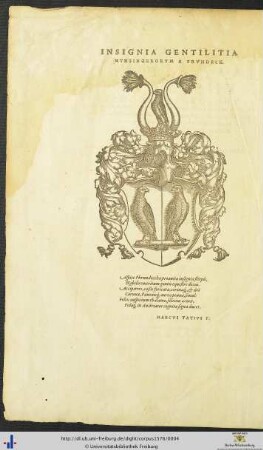 Insignia Gentilitia Mynsingerorum A Frundeck