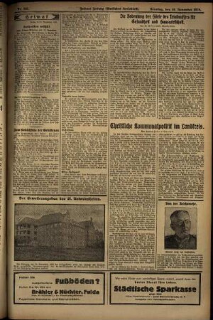 Zweite Ausgabe vom Sonntag, den 10. November 1929.
