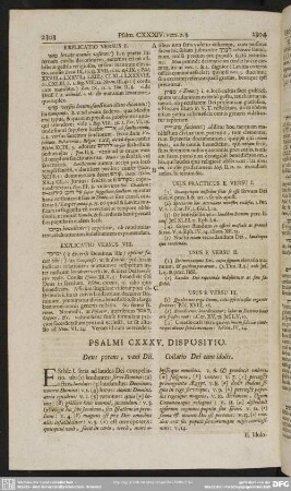 Psalmi CXXXV. Dispositio. Deus potens, vani Dii. Collatio Dei cum idolis