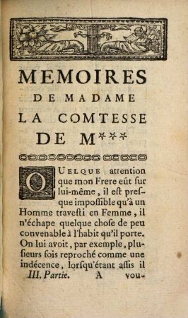 Les Memoires Et Avantures De La Comtesse de M***. 3