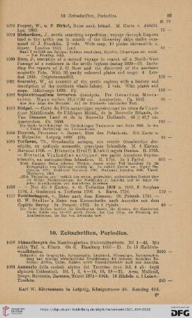 10. Zeitschriften, Periodica (Nr. 1088 - 1173)