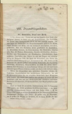 VIII. Staatsbürgerliches