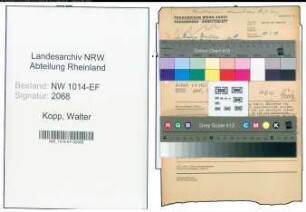 Entnazifizierung Walter Kopp , geb. 00.00.0000 ()