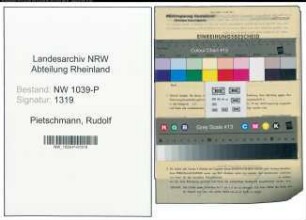 Entnazifizierung Rudolf Pietschmann , geb. 24.12.1883 (Rektor)
