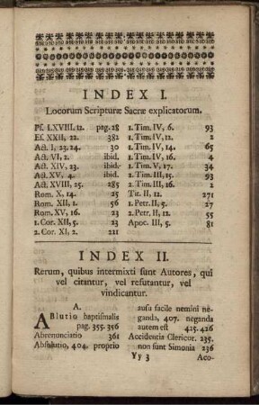 Index II.