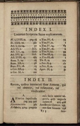 Index II.