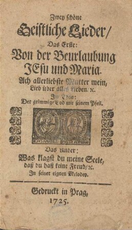 Zwey schöne geistliche Lieder