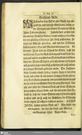 Beschluß : Beschluß-Rede