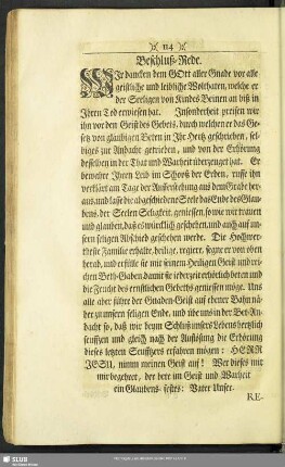 Beschluß : Beschluß-Rede