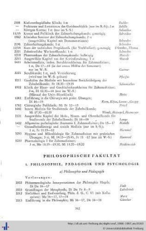 Philosophische Fakultät