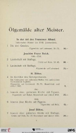 Ölgemälde alter Meister (Nr. 1-124)