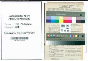 Entnazifizierung Heinrich Wilhelm Alvermann , geb. 27.01.1910 (Buchdrucker)