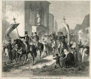 Katholische Tracht aus Wittichenau : Kleidung - katholische Tracht. Ort: Kulow / Wittichenau. Osterreiten. Alte katholische Tracht ohne Kopfband.