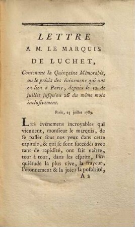 Quinzaine mémorable