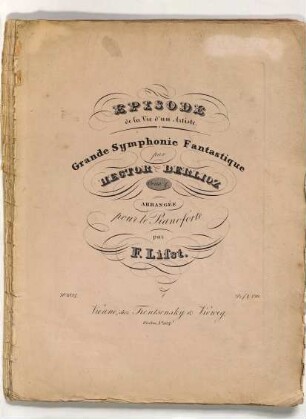 Episode de la vie d'un artiste : grande symphonie fantastique : Oeuv. 4