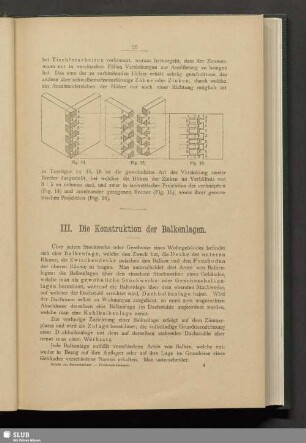 III. Die Konstruktion der Balkenlagen