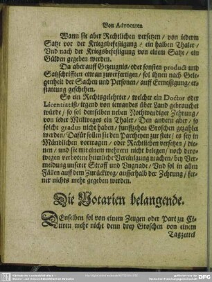 Die Notarien belangende