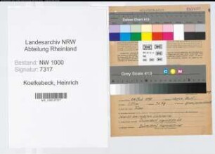 Entnazifizierung Heinrich Koelkebeck, geb. 29.07.1898 (Telegrafeninspektor)