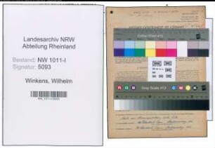 Entnazifizierung Wilhelm Winkens , geb. 23.10.1919 (Chorsaenger)